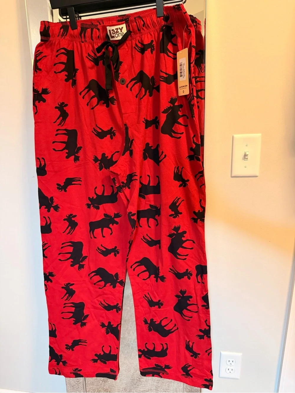 Lazy One Red Moose Print Men's Lounge Pants